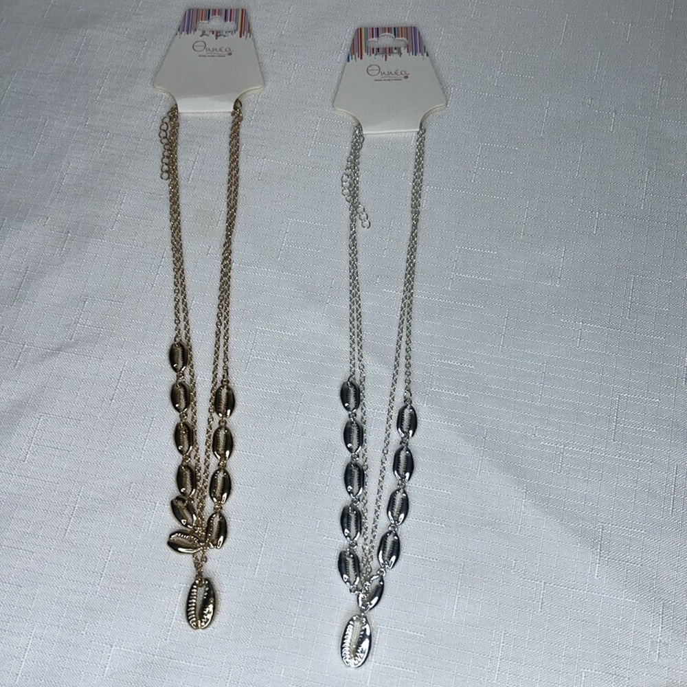 Onnea Silver or Gold Coffee Bean Pendant Necklace New With Tag